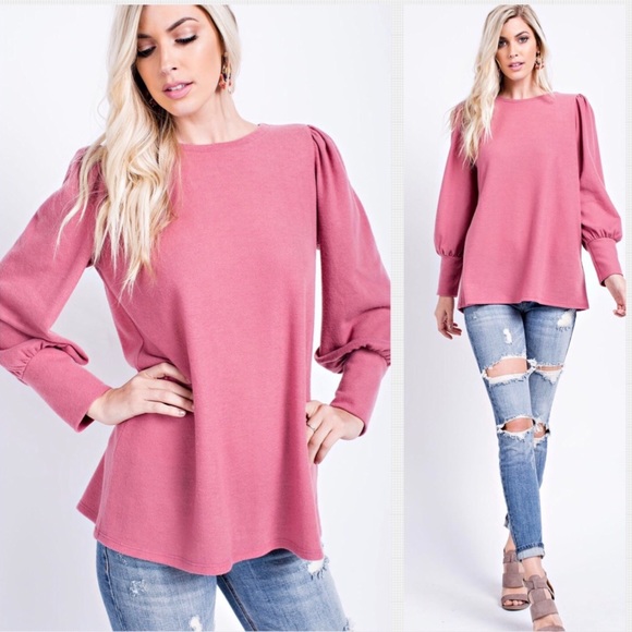 143 Story Tops - 💗LAST ONE LARGE Adorable Dusty Pink Hacci Top.